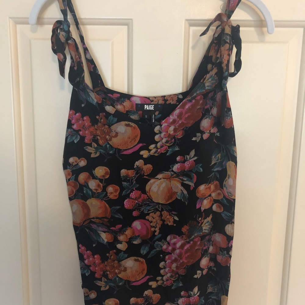Marla Tie Shoulder Cami in Black Multi